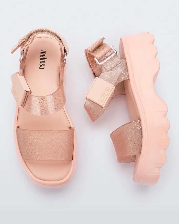 Kick Off Sandal Beigeglitter Beige Women Melissa Platforms