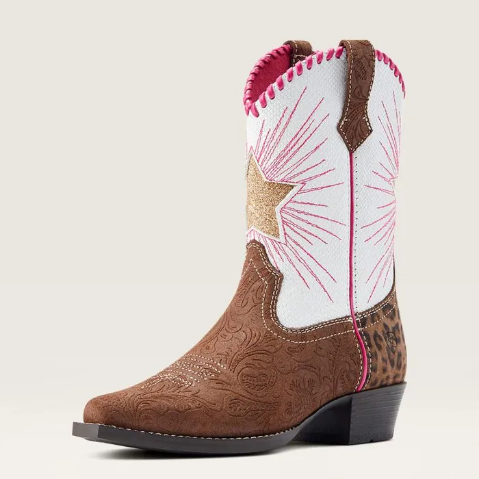 Kids Big Kids039 Footwear Ariat Heritage Star Western Boot Brown Floral Emboss Kids Big Kids039 Footwear Ariat Heritage Star Western Boot Brown Floral Emboss