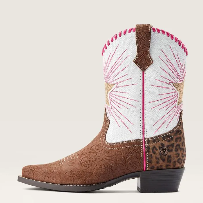Kids Big Kids039 Footwear Ariat Heritage Star Western Boot Brown Floral Emboss Kids Big Kids039 Footwear Ariat Heritage Star Western Boot Brown Floral Emboss