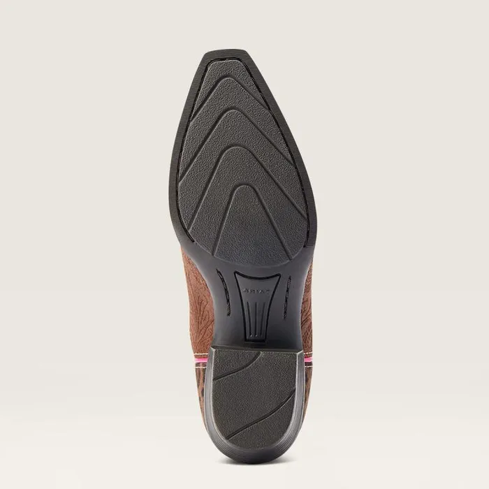 Kids Big Kids039 Footwear Ariat Heritage Star Western Boot Brown Floral Emboss Kids Big Kids039 Footwear Ariat Heritage Star Western Boot Brown Floral Emboss