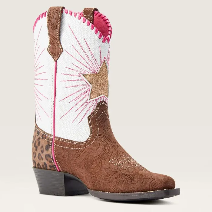 Kids Big Kids039 Footwear Ariat Heritage Star Western Boot Brown Floral Emboss Kids Big Kids039 Footwear Ariat Heritage Star Western Boot Brown Floral Emboss