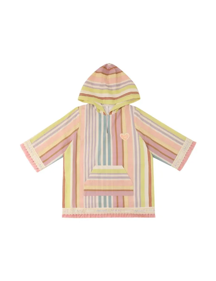 Kids Clothing Zimmermann Halliday Hooded Coverup Multi Stripe