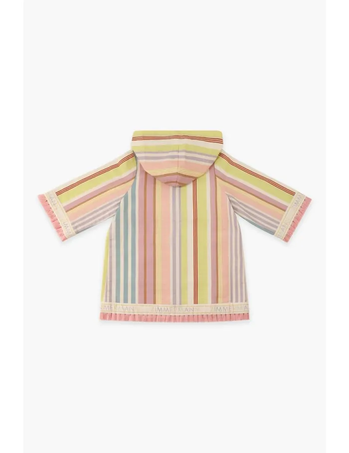 Kids Clothing Zimmermann Halliday Hooded Coverup Multi Stripe