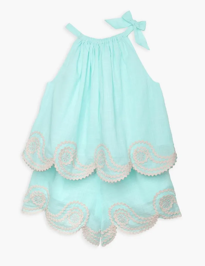 Kids Clothing Zimmermann Waverly Ric Rac Top Blue