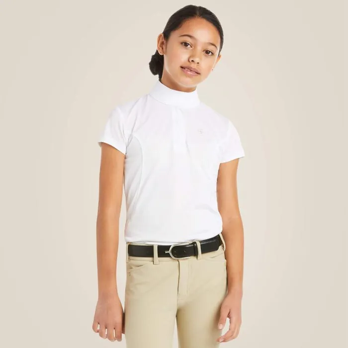 Kids English Riding Clothing Ariat Aptos Show Shirt White