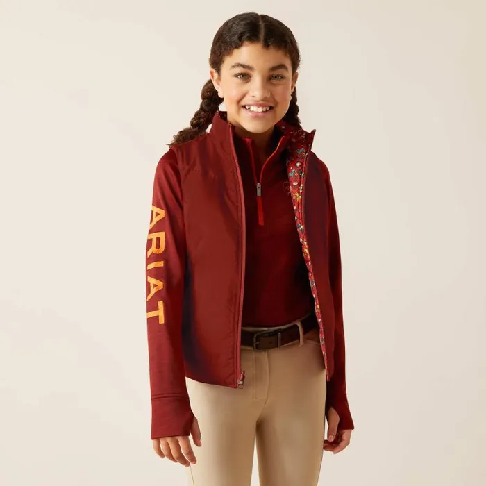 Kids English Riding Clothing Ariat Bella Reversible Insulated Vest Dala Horse
