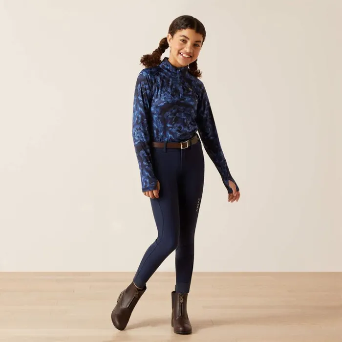 Kids English Riding Clothing Ariat Lowell 20 14 Zip Baselayer Stormy Skies