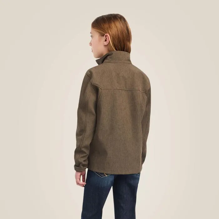 Kids Jackets and Vests Ariat New Team Softshell Jacket Banyan Bark Heather Kids Jackets and Vests Ariat New Team Softshell Jacket Banyan Bark Heather