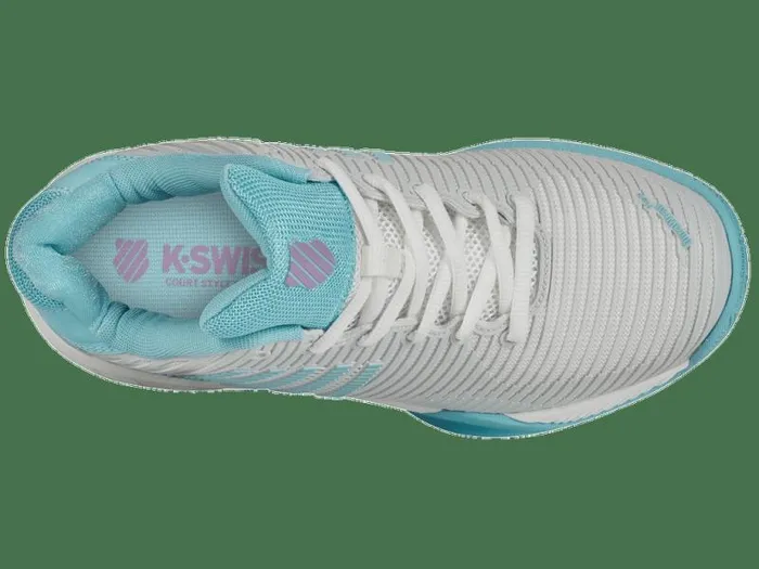 Kids KSwiss Teens 816 Years HYPERCOURT EXPRESS 2 Brilliant Whiteangel Bluesheer Lilac