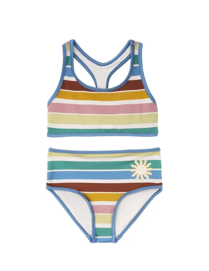 Kids Swimwear Zimmermann Everley Racer Bikini Multi Stripe