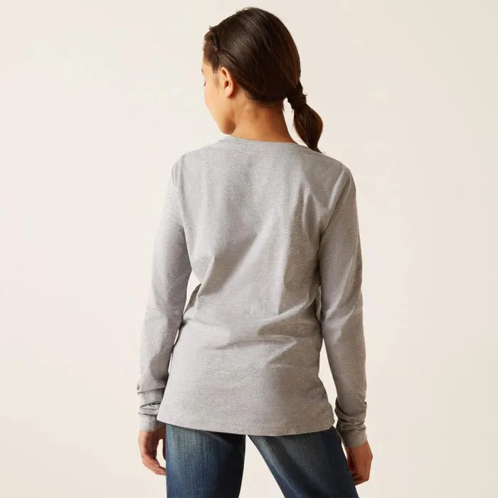 Kids TShirts and Polos Ariat Fawna TShirt Heather Grey Kids TShirts and Polos Ariat Fawna TShirt Heather Grey
