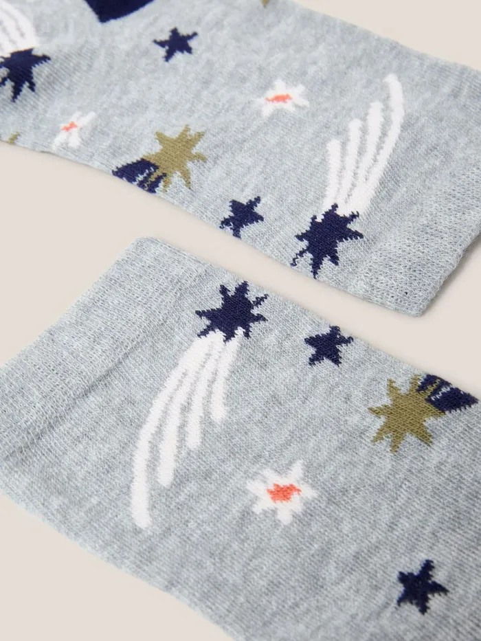 Kids White Stuff Socks Shooting Star Socks Grey Multi Kids White Stuff Socks Shooting Star Socks Grey Multi