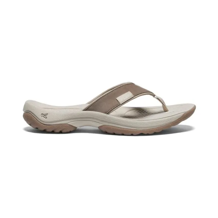 Kona Flip BrindleSilver Birch Leather FlipFlop Women KEEN SlipOns