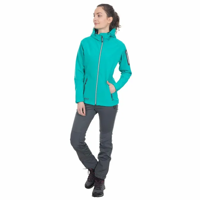 Landry DLX Softshell Jacket Ocean Green Women Trespass Softshell Jackets