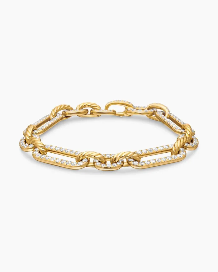 Lexington Chain Bracelet In 18K Yellow Gold With Full Pav 98mm Women David Yurman Chain Lexington Chain Bracelet In 18K Yellow Gold With Full Pav 98mm Women David Yurman Chain