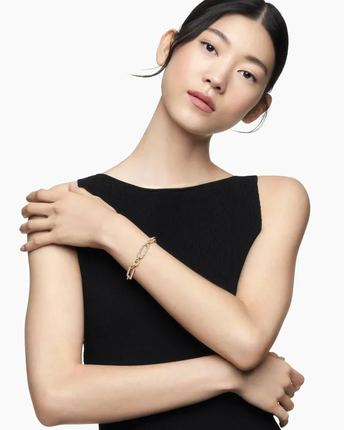 Lexington Chain Bracelet In 18K Yellow Gold With Full Pav 98mm Women David Yurman Chain Lexington Chain Bracelet In 18K Yellow Gold With Full Pav 98mm Women David Yurman Chain