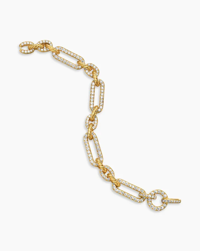 Lexington Chain Bracelet In 18K Yellow Gold With Full Pav 98mm Women David Yurman Chain Lexington Chain Bracelet In 18K Yellow Gold With Full Pav 98mm Women David Yurman Chain