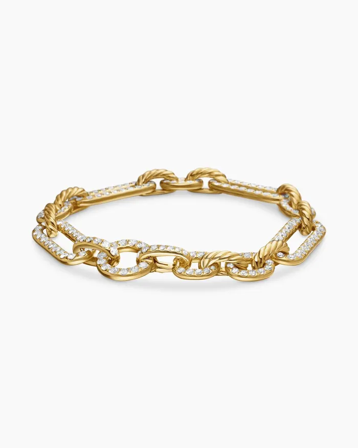 Lexington Chain Bracelet In 18K Yellow Gold With Full Pav 98mm Women David Yurman Chain Lexington Chain Bracelet In 18K Yellow Gold With Full Pav 98mm Women David Yurman Chain