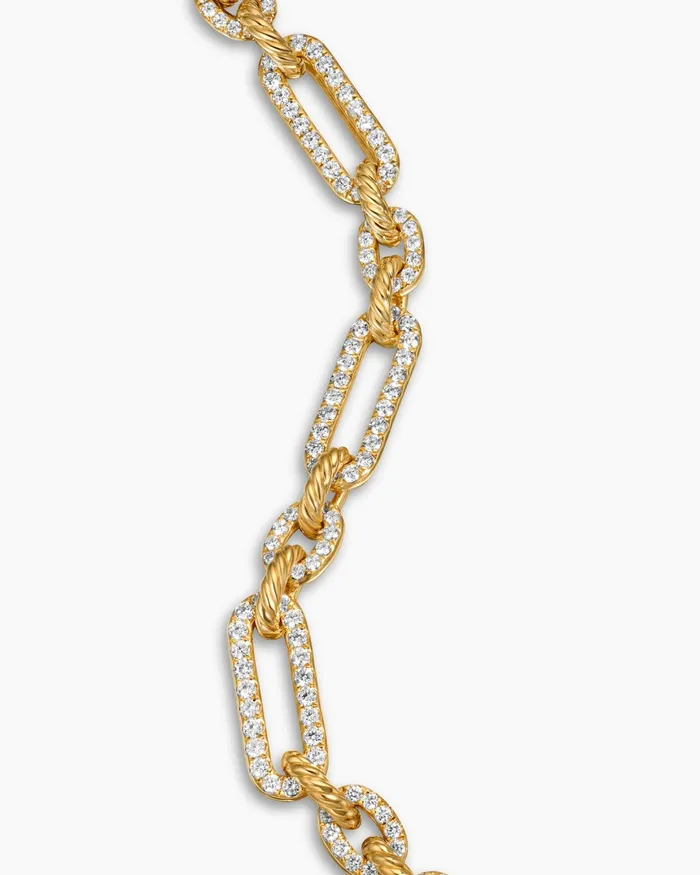 Lexington Chain Bracelet In 18K Yellow Gold With Full Pav 98mm Women David Yurman Chain Lexington Chain Bracelet In 18K Yellow Gold With Full Pav 98mm Women David Yurman Chain