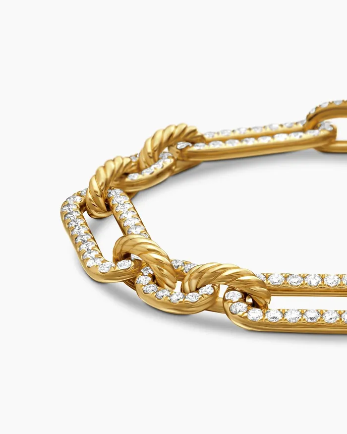 Lexington Chain Bracelet In 18K Yellow Gold With Full Pav 98mm Women David Yurman Chain Lexington Chain Bracelet In 18K Yellow Gold With Full Pav 98mm Women David Yurman Chain