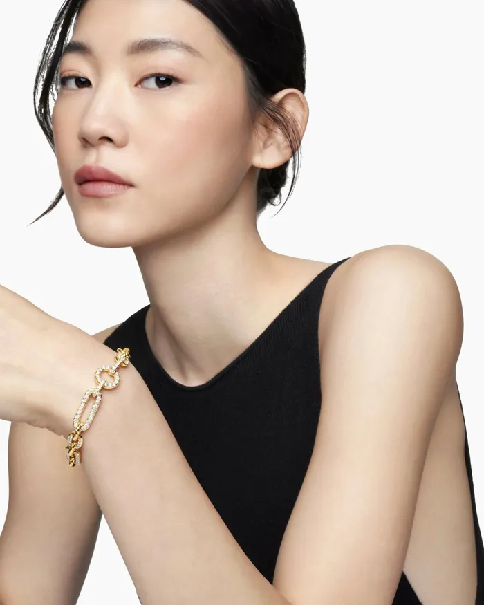 Lexington Chain Bracelet In 18K Yellow Gold With Full Pav 98mm Women David Yurman Chain Lexington Chain Bracelet In 18K Yellow Gold With Full Pav 98mm Women David Yurman Chain
