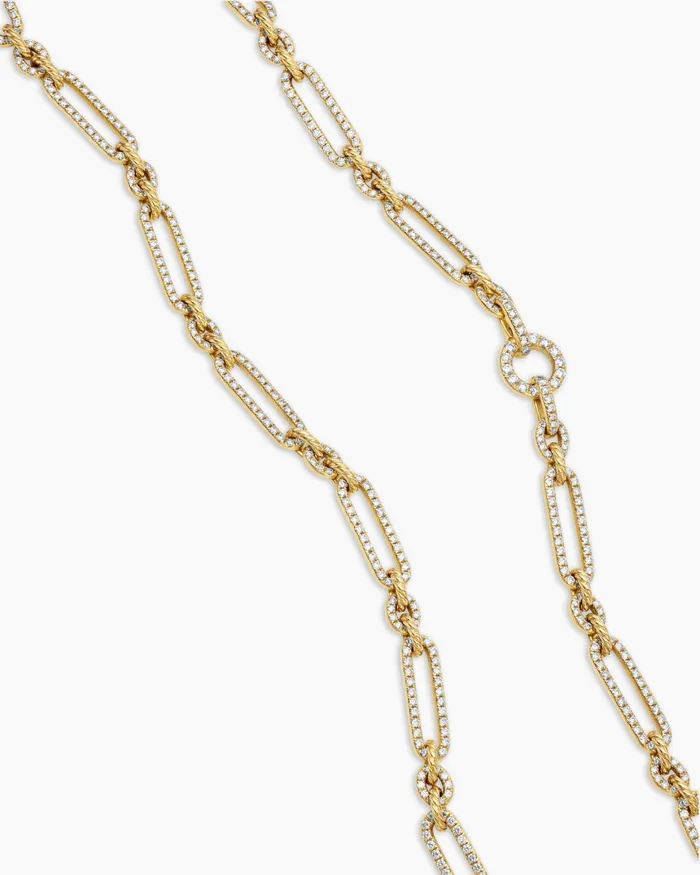 Lexington Chain Necklace In 18K Yellow Gold With Diamonds 65mm Women David Yurman Chain Lexington Chain Necklace In 18K Yellow Gold With Diamonds 65mm Women David Yurman Chain