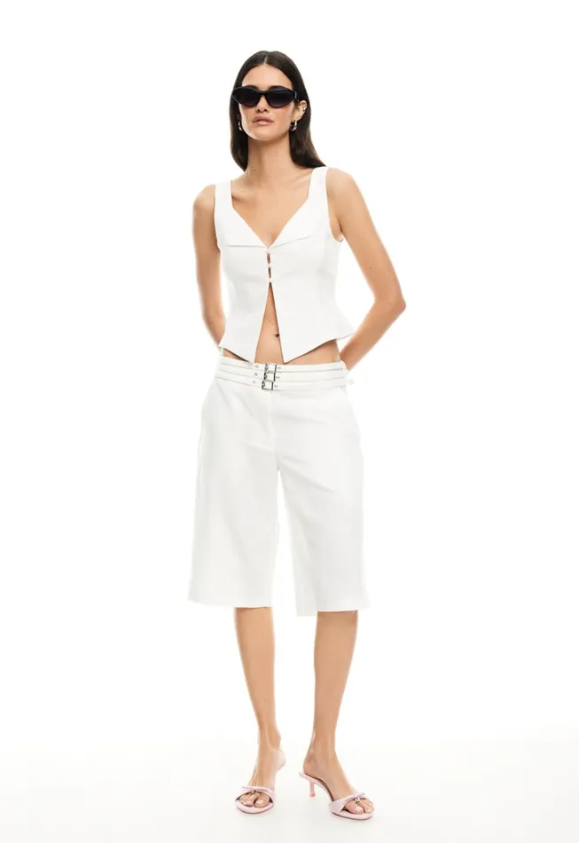 Lioness Fashion BACKSTAGE VEST Ivory Women Tops