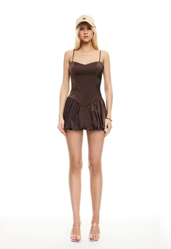 Lioness Fashion DOLLHOUSE MINI DRESS Coffee Women Dresses Lioness Fashion DOLLHOUSE MINI DRESS Coffee Women Dresses