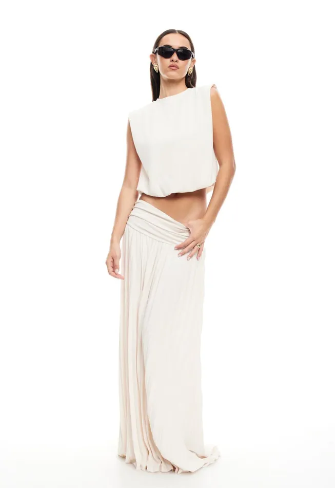 Lioness Fashion FIELD OF DREAMS MAXI SKIRT Ivory Women Bottoms