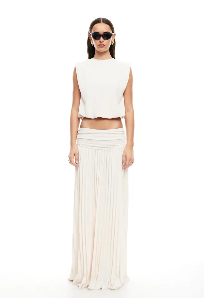 Lioness Fashion FIELD OF DREAMS MAXI SKIRT Ivory Women Bottoms Lioness Fashion FIELD OF DREAMS MAXI SKIRT Ivory Women Bottoms