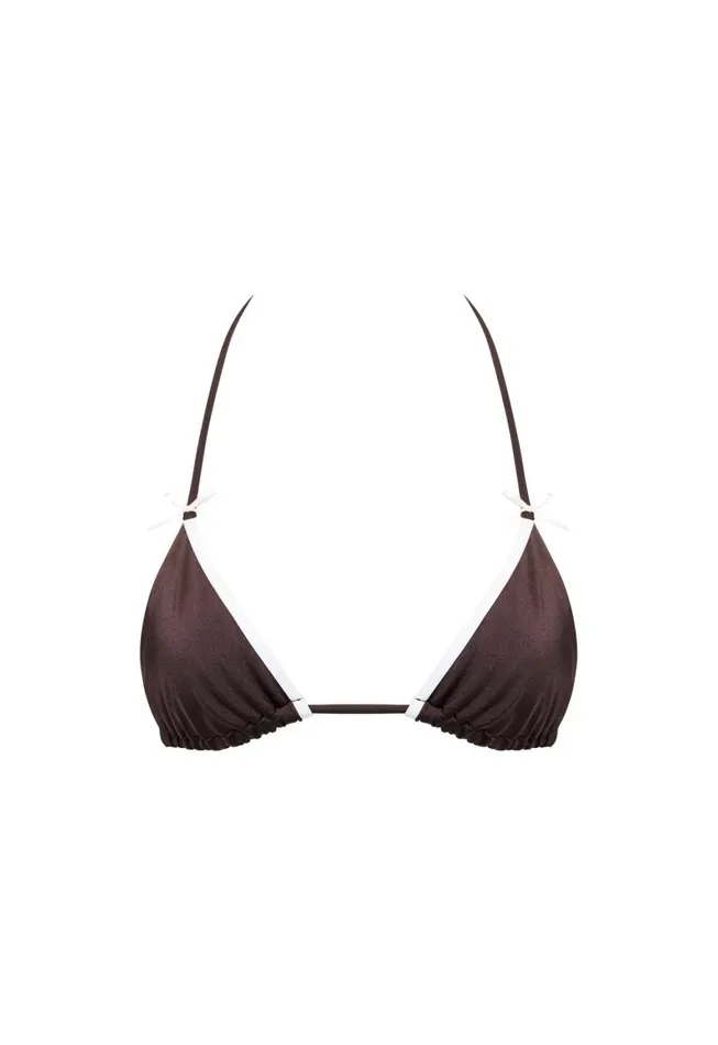 Lioness Fashion GISELE TIE TOP Brown Contrast Women Tops