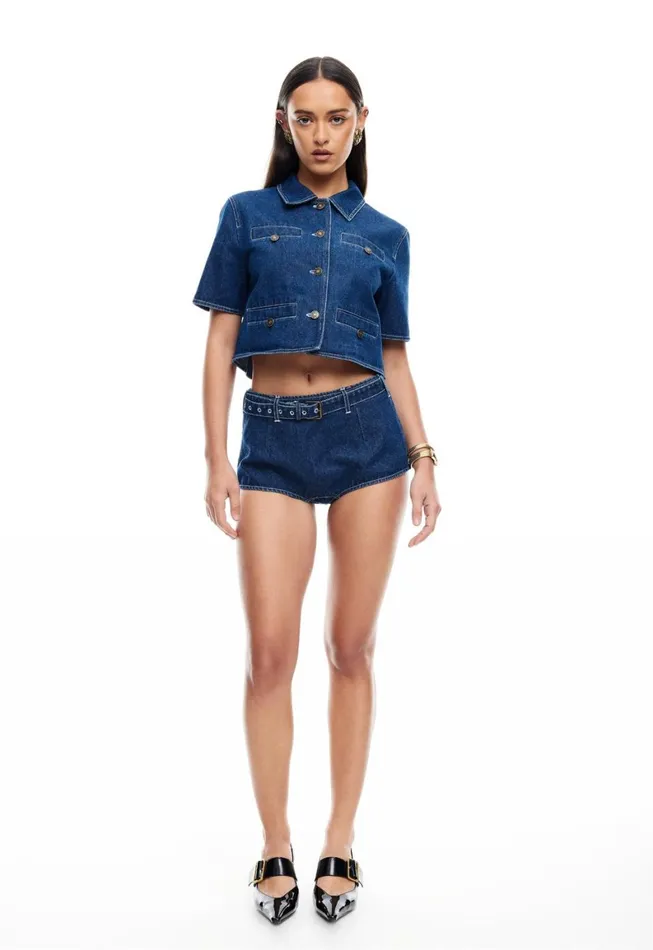 Lioness Fashion HALSTON BRIEFS Blue Denim Women Shorts Lioness Fashion HALSTON BRIEFS Blue Denim Women Shorts