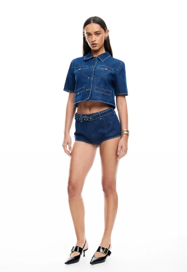Lioness Fashion HALSTON DENIM TOP Blue Denim Women Denim