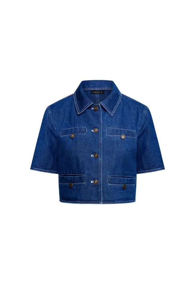 Lioness Fashion HALSTON DENIM TOP Blue Denim Women Denim