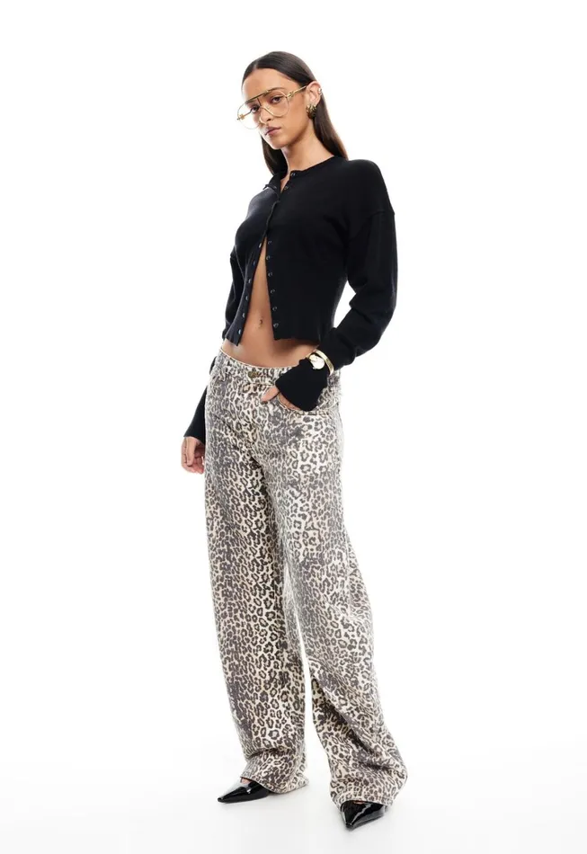 Lioness Fashion HORSESHOE JEAN Leopard Fade Women Pants Lioness Fashion HORSESHOE JEAN Leopard Fade Women Pants