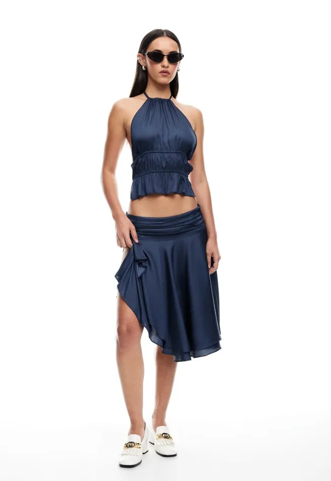 Lioness Fashion LEGACY HALTER TOP Navy Women Tops Lioness Fashion LEGACY HALTER TOP Navy Women Tops
