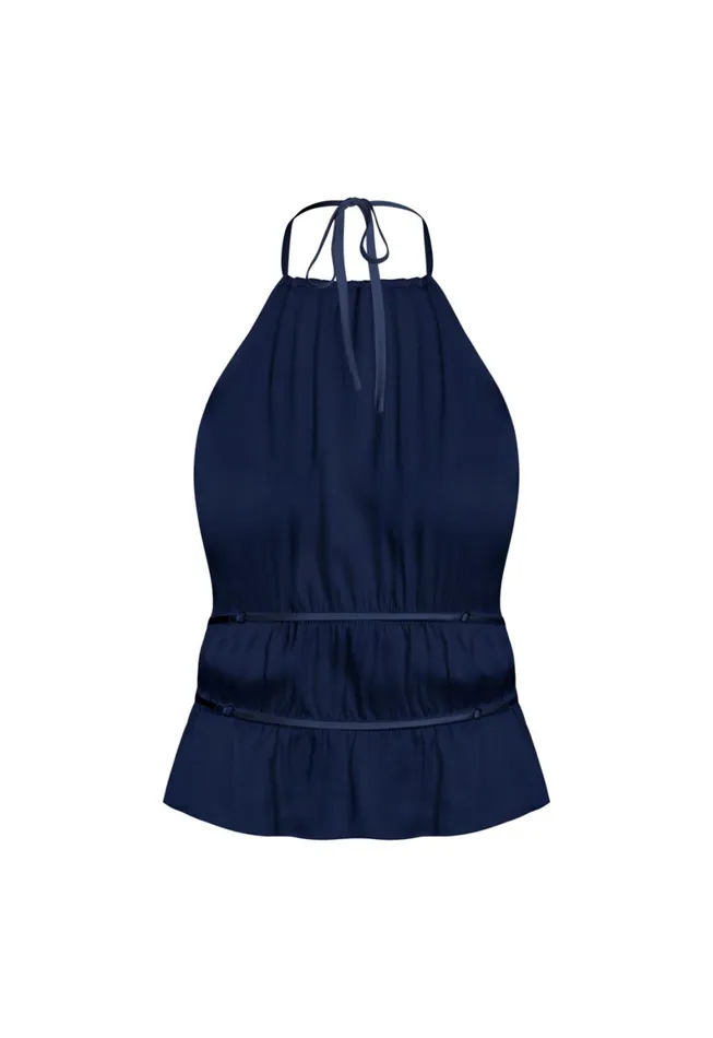Lioness Fashion LEGACY HALTER TOP Navy Women Tops Lioness Fashion LEGACY HALTER TOP Navy Women Tops