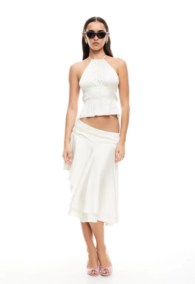 Lioness Fashion LEGACY MIDI SKIRT Ivory Women Skirts