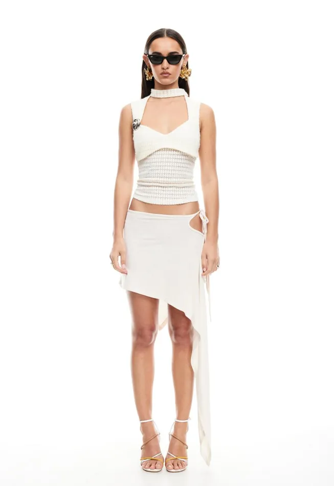 Lioness Fashion MOSS MIDI SKIRT Porcelain Women Skirts Lioness Fashion MOSS MIDI SKIRT Porcelain Women Skirts