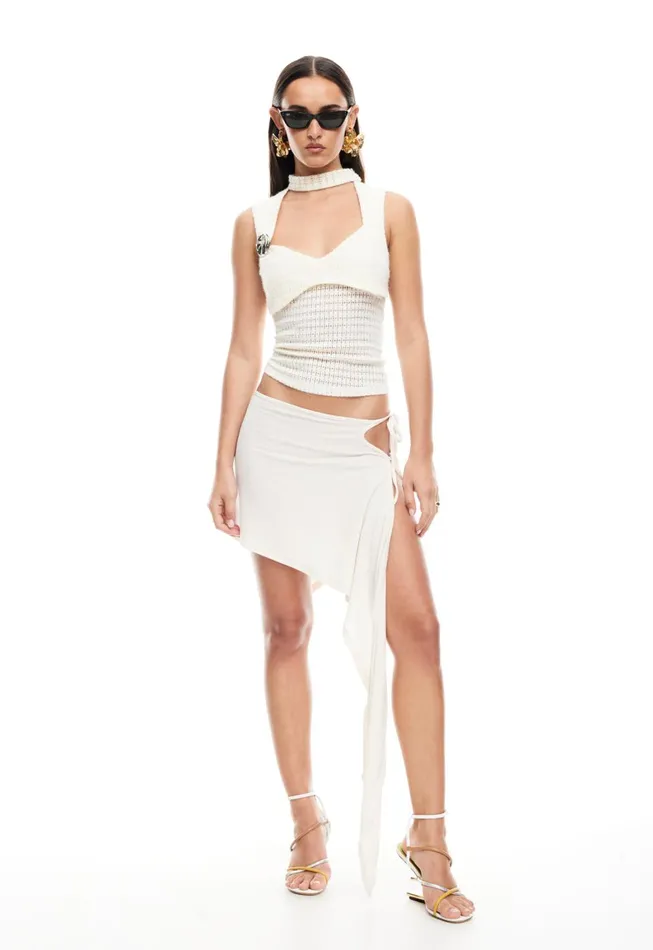 Lioness Fashion MOSS MIDI SKIRT Porcelain Women Skirts Lioness Fashion MOSS MIDI SKIRT Porcelain Women Skirts