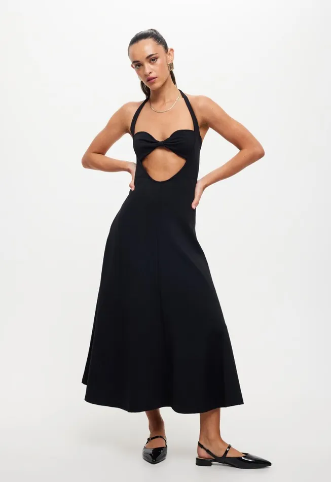 Lioness Fashion NIRVANA MIDI DRESS Onyx Women Dresses