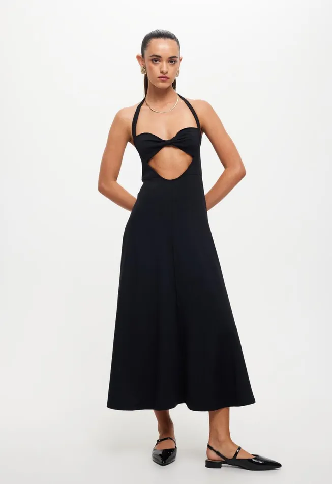 Lioness Fashion NIRVANA MIDI DRESS Onyx Women Dresses