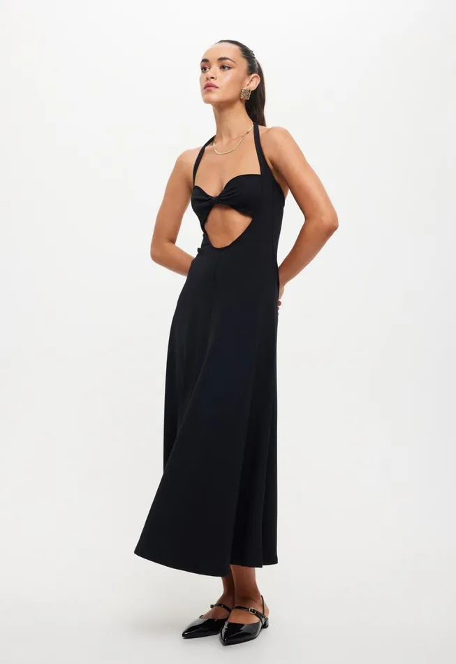 Lioness Fashion NIRVANA MIDI DRESS Onyx Women Dresses