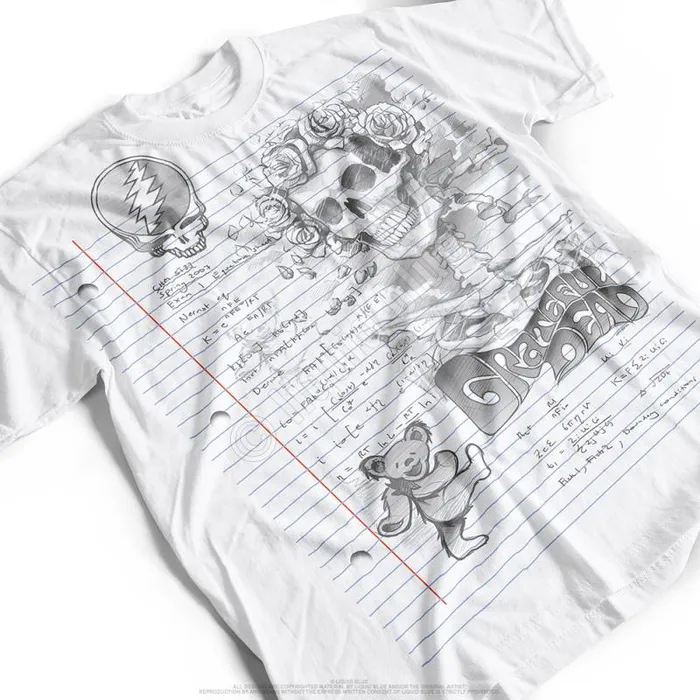 Liquid Blue Athletic TShirt Men GD Sketch White Athletic TShirt