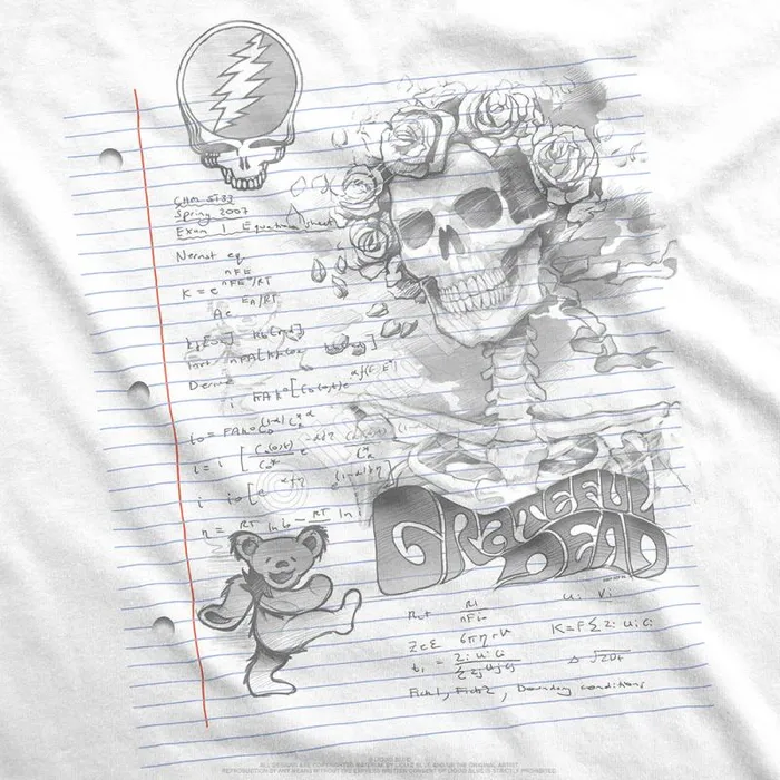 Liquid Blue Athletic TShirt Men GD Sketch White Athletic TShirt