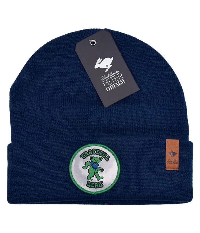 Liquid Blue Hats Accessories Grateful Dead Dancing Bear Navy Beanie