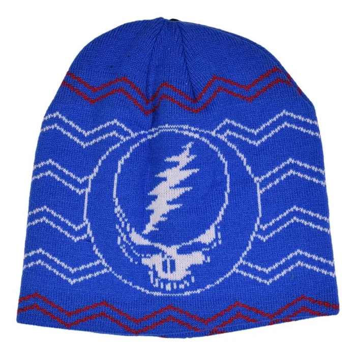 Liquid Blue Hats Accessories Grateful Dead Steal Your Face Black Beanie