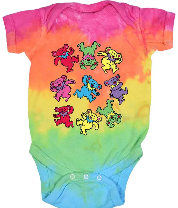 Liquid Blue Onesies Kids Spiral Bears TieDye Onesie