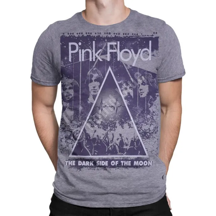 Liquid Blue PolyCotton TShirt Men Pink Floyd Live Heather Grey PolyCotton TShirt Liquid Blue PolyCotton TShirt Men Pink Floyd Live Heather Grey PolyCotton TShirt