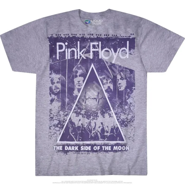 Liquid Blue PolyCotton TShirt Men Pink Floyd Live Heather Grey PolyCotton TShirt Liquid Blue PolyCotton TShirt Men Pink Floyd Live Heather Grey PolyCotton TShirt